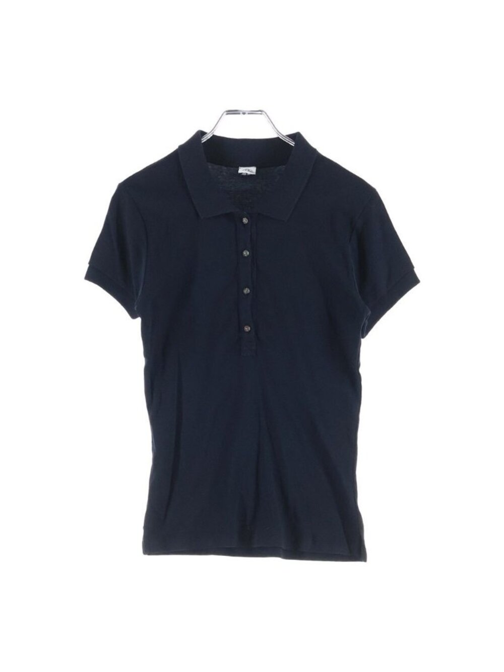 Chrome Hearts Vintage Polo Shirt Cross Ball Button Short Sleeve Black